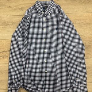 Ralph Lauren Navy and White Checkered Shirt